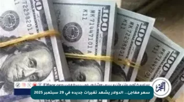 سعر مفاجئ.. الدولار يشهد تغيرات جديدة في 29 سبتمبر 2025
